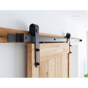 Kit de Herrajes para Puerta Corredera Estilo Rústico Clásico Moderno WEKIS, Riel de Acero con Rodillos, Capacidad de 250 lb, para Oficinas y Edificios - Product Image 4