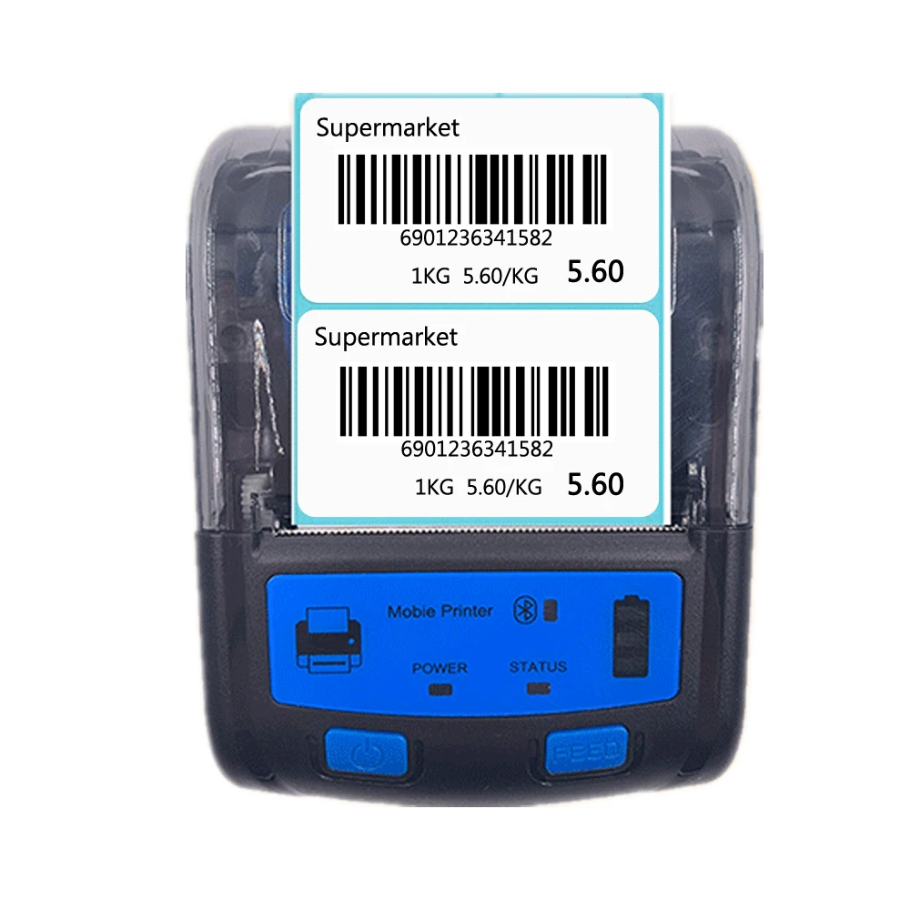 POS Thermal Printer BT Label Sticker Printer Goods Barcode Warehouse Use UPC EAN QR Code