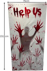 Inflatable Ghost Old Man Life Size Animated Horror Scary Halloween Outdoor Party Garden Decorations LDPE Plastic Gravure Printed - Product Image 3