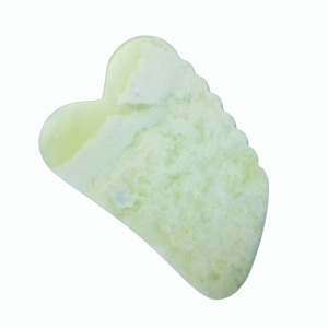Tabla Gua Sha de Piedra Verde Texturizada para Relajación Muscular Facial y Cuidado Iluminador - Product Image 6