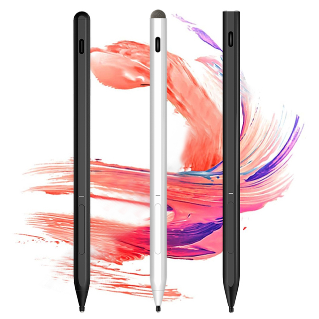 USI 2.0 Chromebook Touch Stylus Pen Active Capacitive Aluminum Alloy 4096 Levels Pressure Magnetic Attraction Type-C Charging