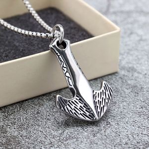 สร้อยคอจี้รูปสมอเรือสแตนเลส แฟชั่นสำหรับทุกเพศ ของขวัญเครื่องประดับ - Product Image 4