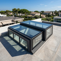 Fenêtre de toit coulissante en forme de L robuste pour escalier, entrée, terrasse sur le toit, étanche, conception sur mesure pour projets