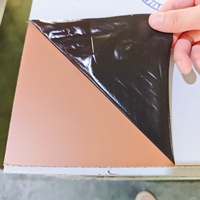 Panneau composite en aluminium massif noir revêtu de PE de 3 mm 1220x2440 mm pour revêtement de plafond