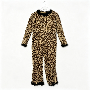 Pijama de leopardo personalizado, pijama de guepardo, disfraz de leopardo, ropa de dormir de leopardo de peluche - Product Image 1
