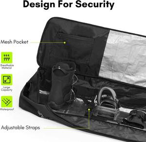 Free sample Adjustable PVC Ski Snowboard <b>Bag</b> Robust <b>Travel</b> Waterproof Pouch for Snowproof Camping Hiking Stylish Fashion Design - Product Image 5