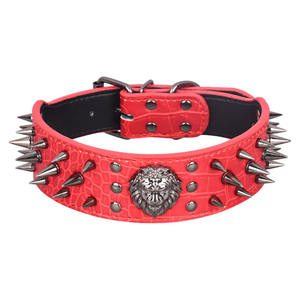 Fournitures pour animaux de compagnie PU cuir Punk Rivet à pointes collier de chien Anti-morsure colliers pour animaux de compagnie pour chiens de taille moyenne chiens bouledogues français - Product Image 3