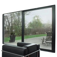 Porte coulissante en verre en alliage d'aluminium sur mesure, insonorisée et isolante thermiquement, pour chambre d'appartement, design moderne et étanchéité optimale