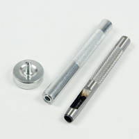 Kit d'outils de poinçonnage à œillets avec 50 rivets de 6 mm et 7 mm, finition gunmetal, pour accessoires de fabrication de pochettes Kydex DIY