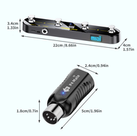 Promo Panas JAMJUM Wireless MIDI Pedal BT5.3, Pesan MIDI Kustom, 4 Footswitch untuk Pertunjukan Gitar Langsung