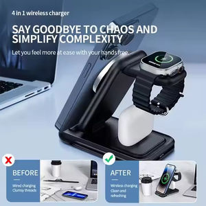 Soporte de cargador inalámbrico 3 en 1 para Samsung S23 S22 S21 S20 Ultra Note <span class=keywords><strong>Galaxy</strong></span> Watch 5 4 Active <span class=keywords><strong>Buds</strong></span> 15W estación de <span class=keywords><strong>carga</strong></span> rápida - Product Image 4