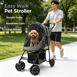 Poussette pliable et respirante pour animaux de compagnie JXB PG8030DP pour chiens et chats de petite et moyenne taille, pour les promenades en plein air et les voyages - Product Image 1