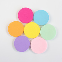 Petite éponge de maquillage ronde, utilisation humide et sèche, matériau en latex, application de fond de teint et de poudre compacte