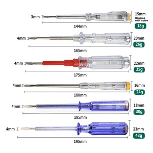 Destornillador comprobador de voltaje de neón aislado, herramienta detectora de cable vivo/neutro de alta sensibilidad - Product Image 2