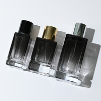 Flacon de parfum vide de luxe personnalisé de 30 ml, 50 ml, 100 ml, avec bouchon magnétique noir, argenté ou doré, en verre, avec boîte cadeau
