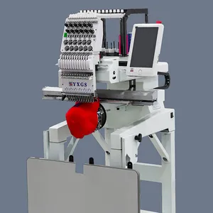 High Quality Household Small T-shirt 15 Needle Computerized Embroidery Machine 1 Head Hat Embroidery Machine