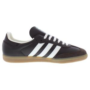 Chaussures Adidas Samba en cuir pour homme, marron foncé, blanc cassé, semelle gum 4, style basketball - Product Image 2