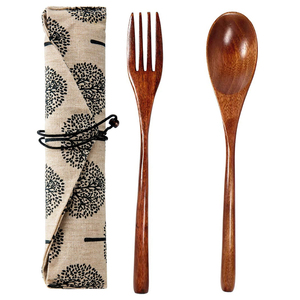 Borse di tela di cotone per cucchiai di legno <span class=keywords><strong>Set</strong></span> di forchette - Product Image 6