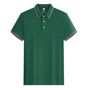 <b>Polo</b> Shirt Solid Color Short Sleeve Contrast Trim Polyester Daily Wear - Product Image 3
