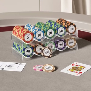 ชิปโป๊กเกอร์ดินเหนียวแบบขายส่ง เป็นมิตรกับสิ่งแวดล้อม ปลอดสารพิษ ทนทาน พร้อมชิปนับคะแนนและโทเค็นคะแนนที่สามารถออกแบบเองได้สำหรับเกมไพ่ - Product Image 1