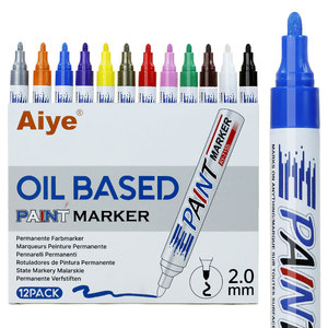 Sơn Đánh Dấu 12 Màu Sắc Nhanh Chóng Khô Không Thấm Nước Vĩnh Viễn Dầu Dựa Mực Xe Lốp Vĩnh Viễn Sơn Đánh Dấu Bút - Product Image 3