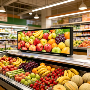 Écran publicitaire OEM ultra-fin avec SDK, affichage LCD <span class=keywords><strong>en</strong></span> barre étirable haute luminosité pour signalisation numérique aéroportuaire - Product Image 1
