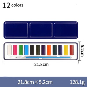 Juego de Acuarelas Sólidas LISI de 12/18/24/36 Colores Vibrantes, Portátiles, en Media Tapa, para Papel/Vidrio/Lienzo, Incluye Pincel - Product Image 6
