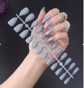 Venta al por mayor <span class=keywords><strong>de</strong></span> uñas acrílicas postizas Stiletto brillantes y sólidas, diseño <span class=keywords><strong>de</strong></span> modelo a presión barato para niñas DIY, dedos, Material ABS - Product Image 2