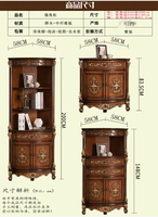 Armoire en bois de style américain et européen avec tiroirs de rangement, une armoire de rangement luxueuse au style élégant