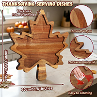 Fabricant de plateaux décoratifs en bois, planche à charcuterie Maple Leaf, plateau de service en bois d'acacia, plateau d'automne, décoration en bois