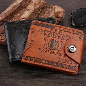 Lederen Heren Portemonnee Dollar Prijs Portemonnee Casual Clutch Geldtas Creditcardhouder Mode Nieuw