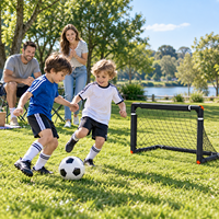 Lot de 2 buts de football pliables en PVC, petits cadres de football pliables pour les activités familiales à la plage et sur la pelouse
