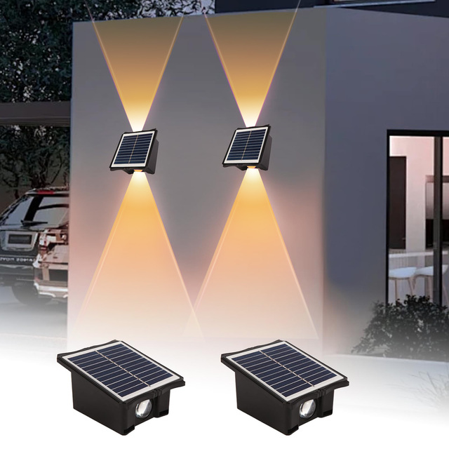 ABS Material Outdoor Solar Wall Lamp Led IP65 Waterproof LED Solar Panel Is Suitable Solar Garden Lights or Streets Fence