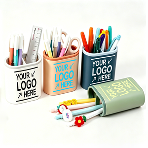 Cross-border Custom logo Capacity Pencil Holder Stable Desktop PP Plastic Eco-friendly <b>Desk</b> Organizer Pen Holder Stationery <b>Gift</b> - Product Image 1