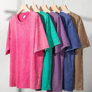 T-shirt Oversize Vintage Estiva con Logo OEM per Uomo e Donna, Personalizzabile con il Tuo Logo, 100% Cotone Pesante, Lavaggio Acido - Product Image 3