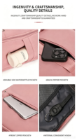 Sac à dos élégant pour ordinateur portable 15,6 pouces pour étudiants - Imperméable, antivol, léger, en Oxford, unisexe, pour l'école, les voyages, sac à dos de jour, grand format