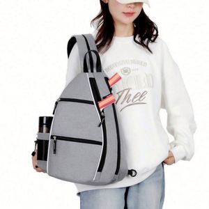 Pickleball Paddle <b>Backpack</b> Adjustable Crossbody Sling Tennis Racketbag With Water Bottle Holder Portable Feature - Product Image 1