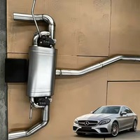 Système d'échappement intermédiaire et arrière DZ Mercedes Performance Upgrade en acier inoxydable 304 avec silencieux et sorties d'échappement