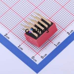 KH-BM2.54-5P-W DIP Switch Through hole Component (THT) Switch Flat Toggle, Raised Type 5 PC Pin 2.54mm - Product Image 2