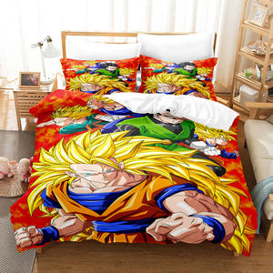 Großhandel Cartoon Dragonball Kinder-Bettwäsche-Set Bettdecke Kissenbezug Heimtextilien Bettwäsche-Sets Geschenke für Jungen - Product Image 2