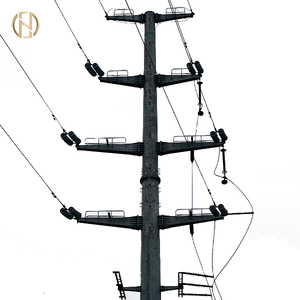 Poteau tubulaire en acier galvanisé pour la transmission électrique 133KV - Product Image 1