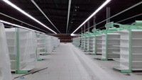 Couleurs disponibles personnalisées Présentoir d'épicerie au détail Étagères de gondole Rayonnage de supermarché Étagères de gondole de supermarché en métal
