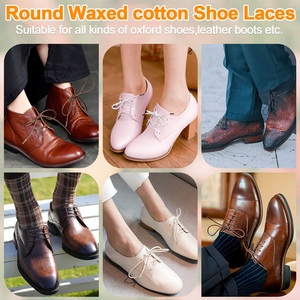 WEGOODZF Lacets ronds en <span class=keywords><strong>cuir</strong></span> ultra-fins 2mm lacets fins en gros légèrement cirés pour hommes et femmes chaussures habillées bottes - Product Image 4