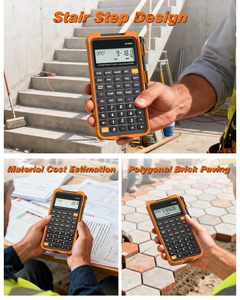 Calculadora para Maquinistas de la Construcción, Calculadora de Matemáticas en Pies-Pulgadas-Fracciones, Calculadora de Costos de Materiales de Construcción - Product Image 2