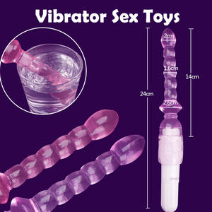 Set Vibratore Dildo Palline Anali e Butt Plug Sex Toys per Donna Uomo e Coppie Stick Vibrante in Jelly Stimolatore Vaginale - Product Image 2