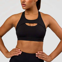 Soutien-gorge de sport pour femme à dos nageur ajouré, maintien élevé, respirant, pour yoga, gym, entraînement et fitness, avec logo personnalisé