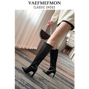 Nuovi <span class=keywords><strong>Stivali</strong></span> Lunghi Neri Retrò Autunno-Inverno 2026 per Donna, <span class=keywords><strong>Stivali</strong></span> a Punta <span class=keywords><strong>Sotto</strong></span> il <span class=keywords><strong>Ginocchio</strong></span>, <span class=keywords><strong>Stivali</strong></span> Alti Stile Cavaliere - Product Image 4