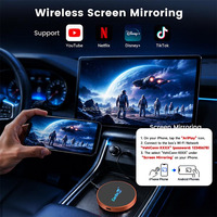 Adaptateur Carlinkit 4-en-1 Carplay Android Auto avec fonction Mirrorlink, écran sans fil, dongle Mirrorlink, adaptateur orange