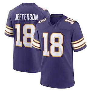 Jersey Sepak Bola Jahitan Grosir Pria 9 J.J. McCarthy 18 Justin Jefferson 84 Randy Moss 4 Dalvin Cook - Product Image 2