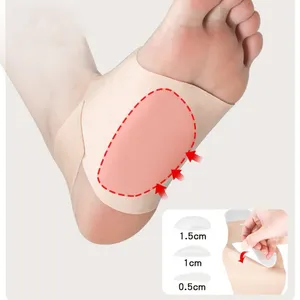 Cojines ortopédicos de silicona ajustables para alivio de pies de fascitis plantar para arcos caídos, problemas de pies doloridos